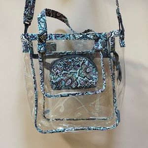 Vera Bradley Clear Beach Tote Bonbon Medallion